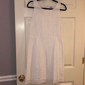White eyelet dress